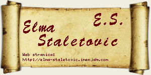 Elma Staletović vizit kartica